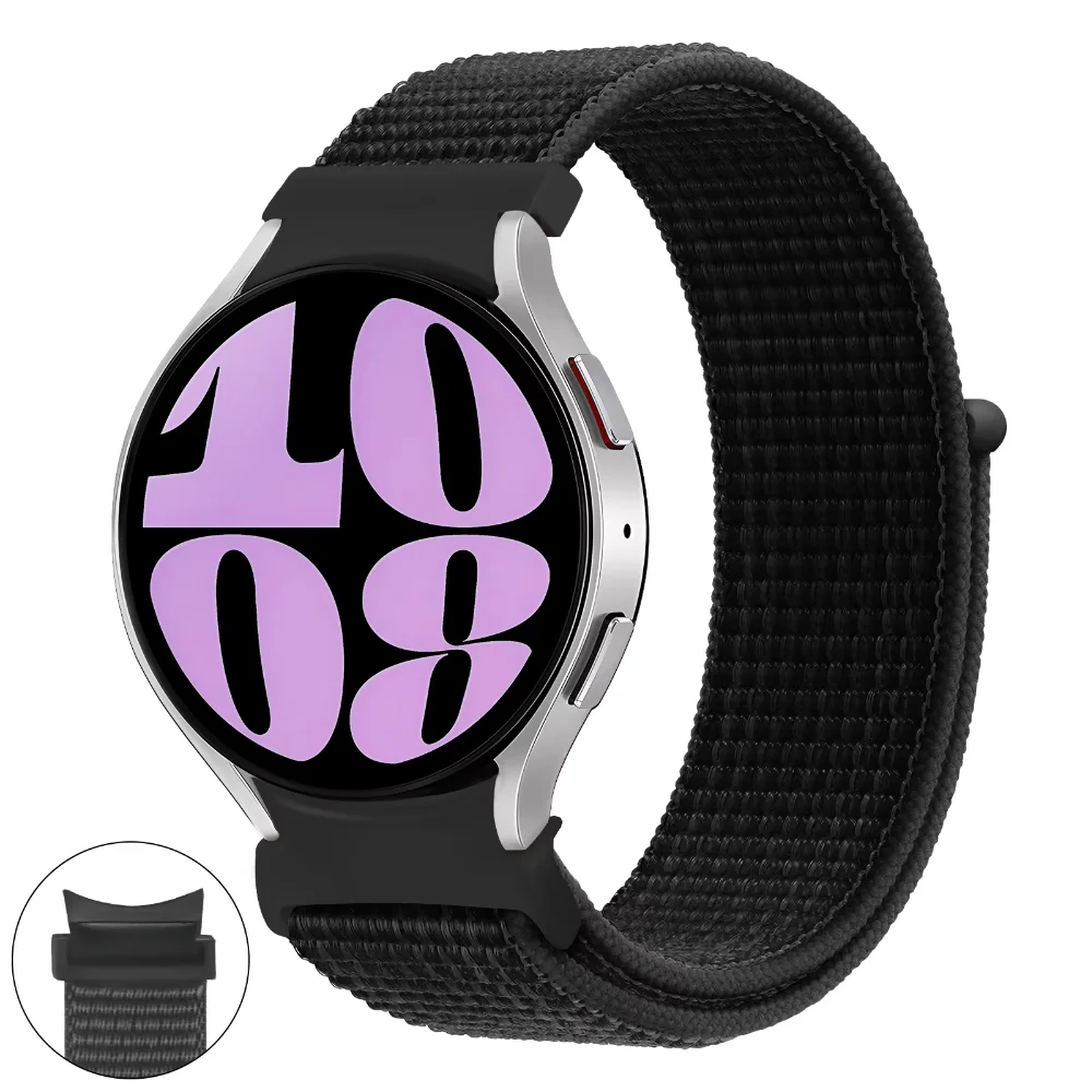 Nylonowy pasek do Samsung Galaxy Watch 7 6 5 4 40mm 44mm Bez luk Oddychająca opaska na nadgarstek do Galaxy Watch 6 4 Classic 47mm 43mm 46mm