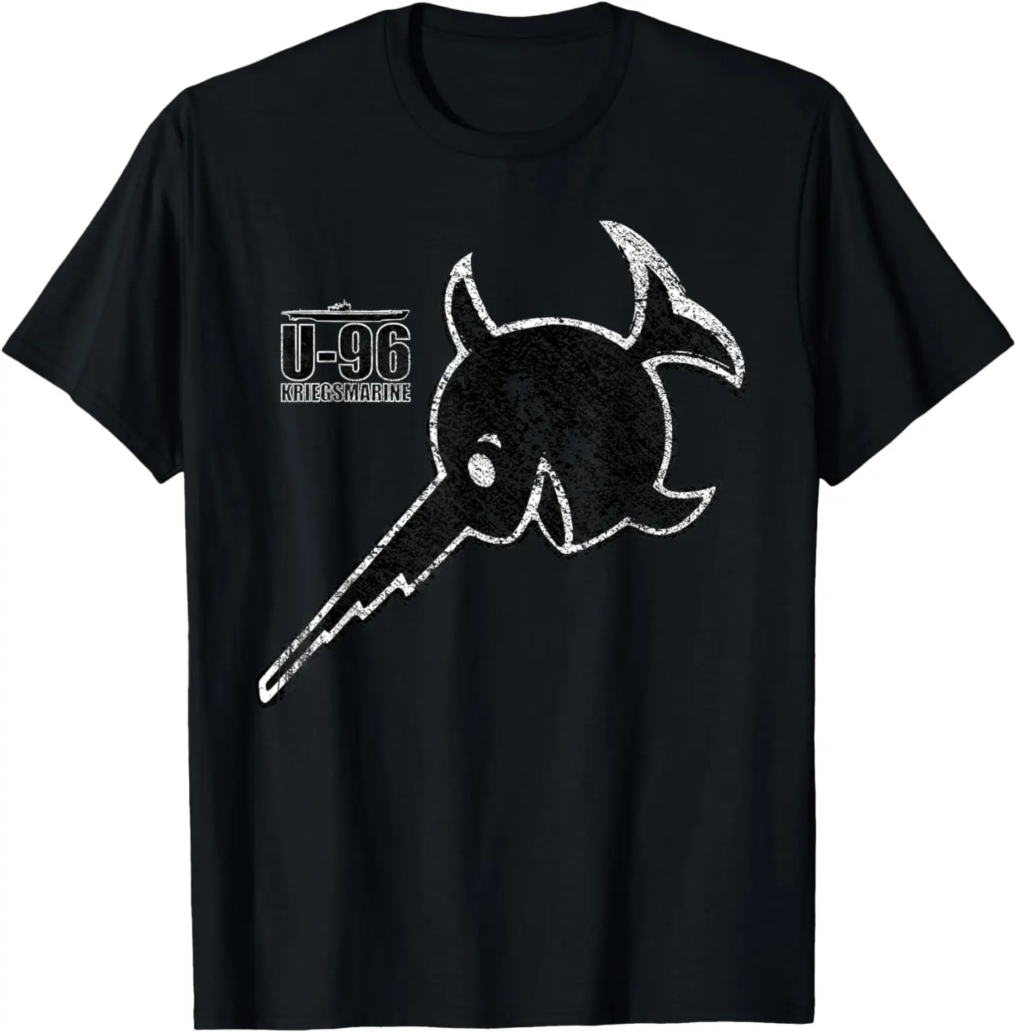 WW2 German U-boat Retro Submarine T shirt: Kriegsmarine U-96