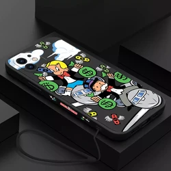 Cute Little People Monopoly Case For iPhone 11 12 13 14 15 Pro Max XR XS X 7 8 Plus SE 2020 Shockproof Matte Soft TPU Silicone