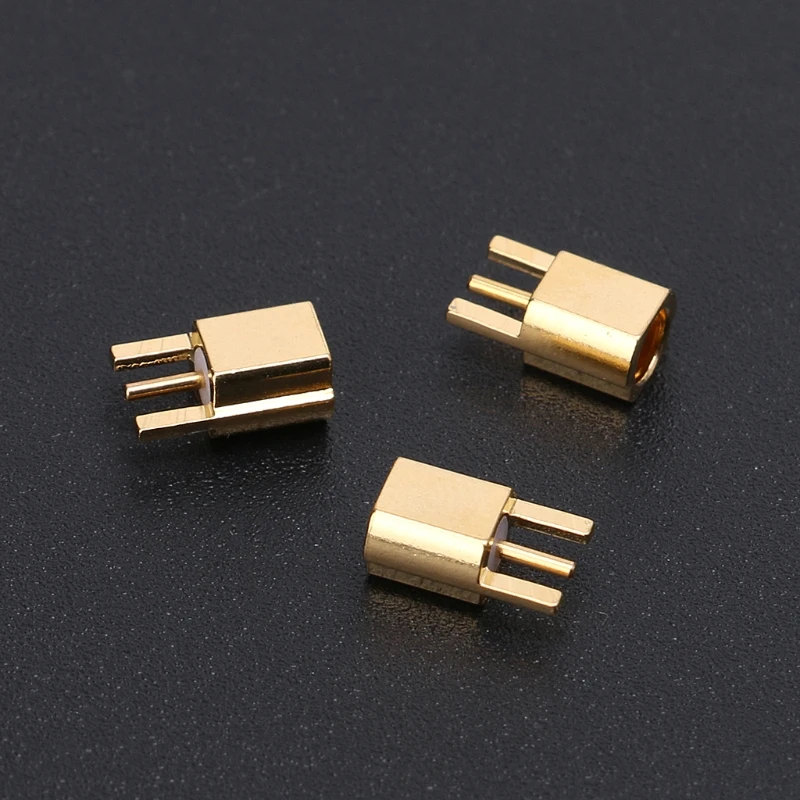 573A MMCX Female Connector PCB Mount With Solder Straight Goldplated 3 Pins