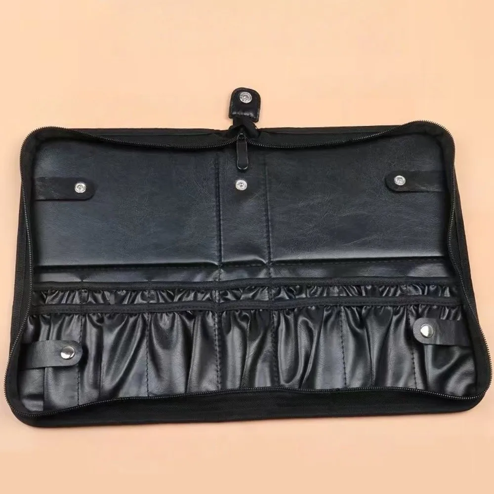 Folding Professional Cosmetic Brushes Bag Water-resistant Large Capacity Upright Makeup Brush Bag Lightweight Multifunctional