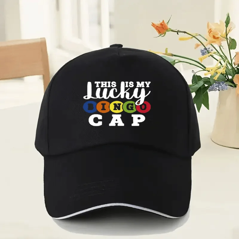 

A Letter Printed Design Baseball Cap, Couple Baseball Cap, Checkered Cap, Adjustable Cap, Fashionable Casual Style