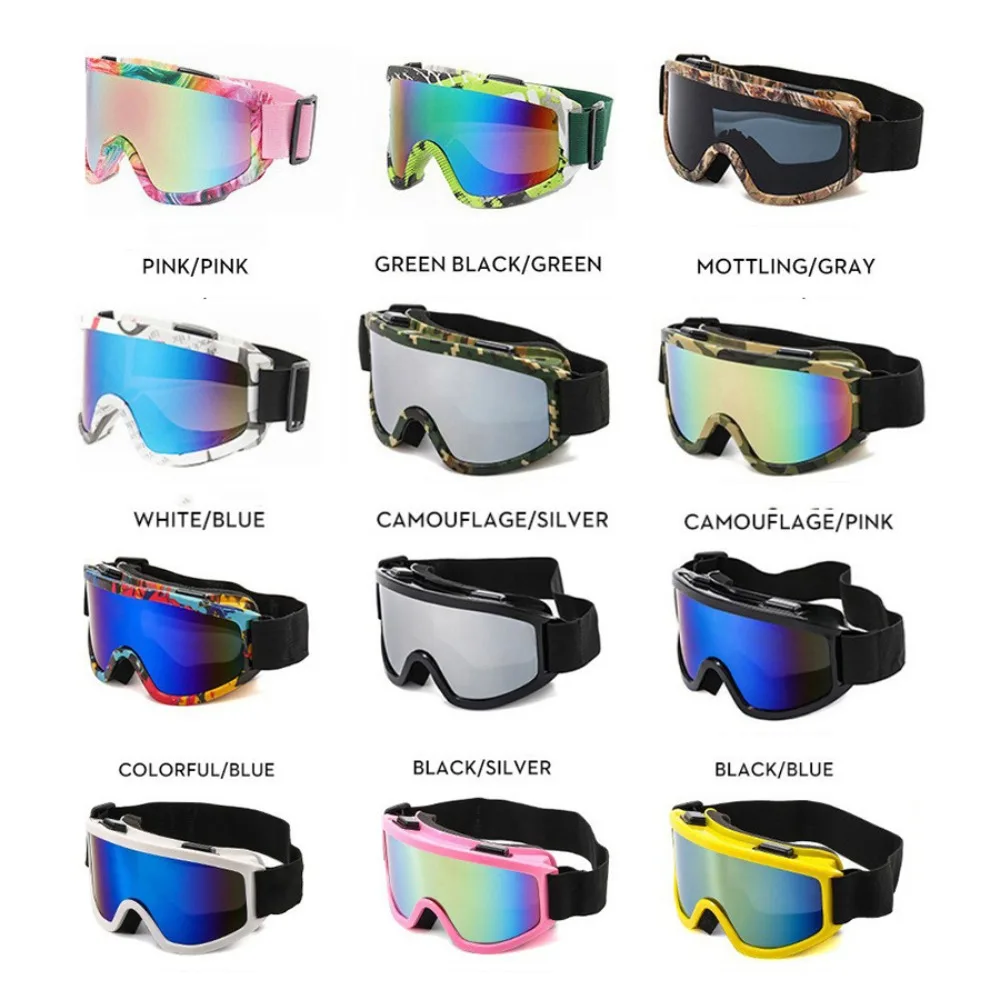 

Large Frame Ski Goggles With Colorful Lens Anti-Collision Anti-Glare Lens Outdoor Sport Snow Snowboard Glasses Skiing Eyewear