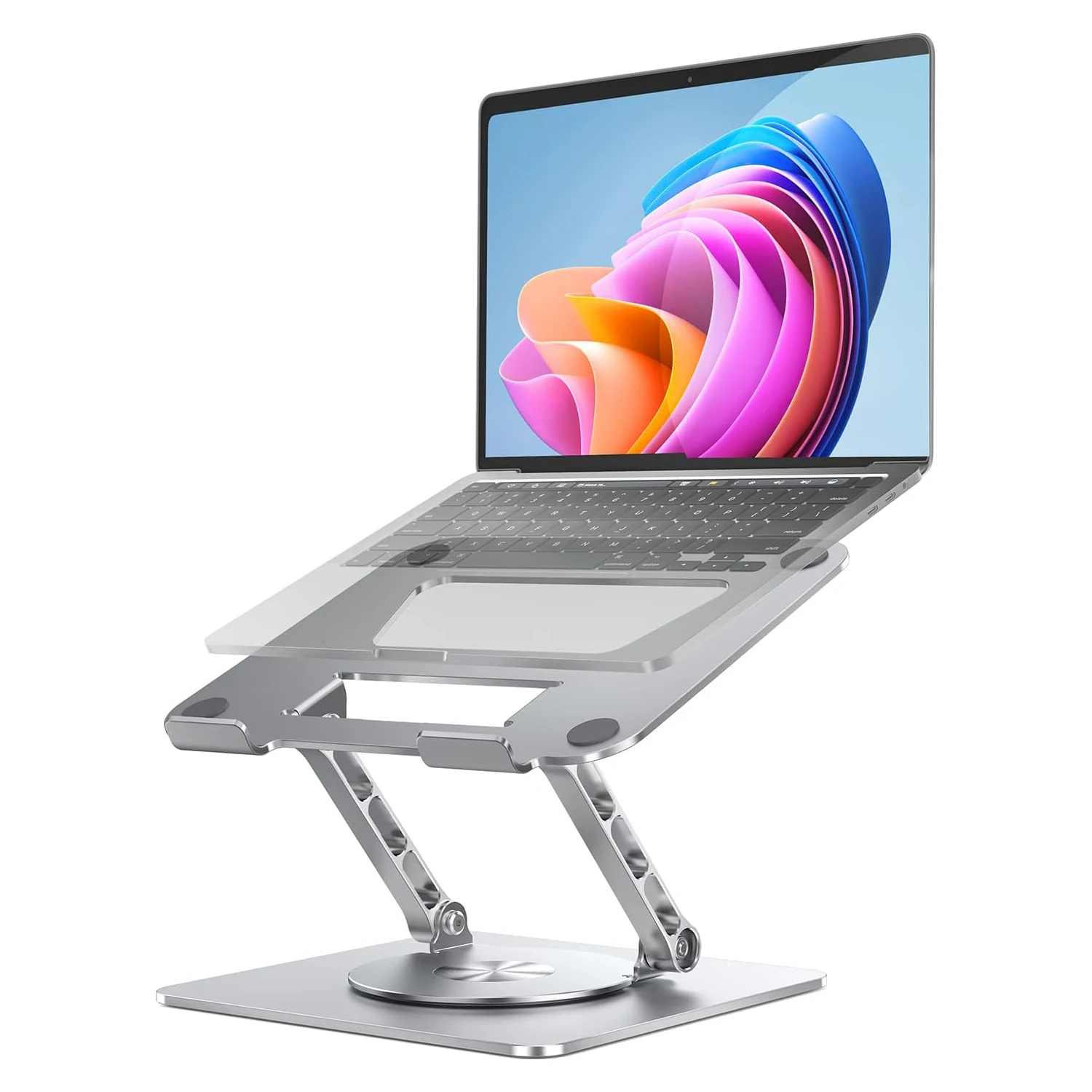 Laptop Stand 360° Rotatable Foldable Aluminum Alloy Notebook Holder Compatible for 17 Inch Laptop Bracket for Huawei HP Dell