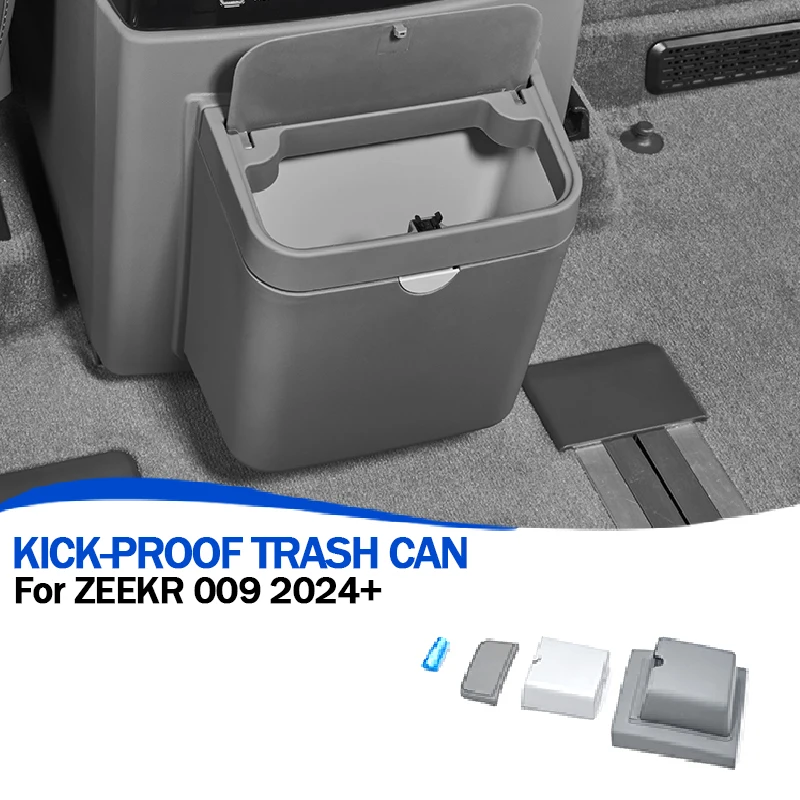 

For ZEEKR 009 2022-2025 Rear Armrest Refrigerator Kick Guard Refrigerator Kick Cover Trash Can Interior Auto Accessories