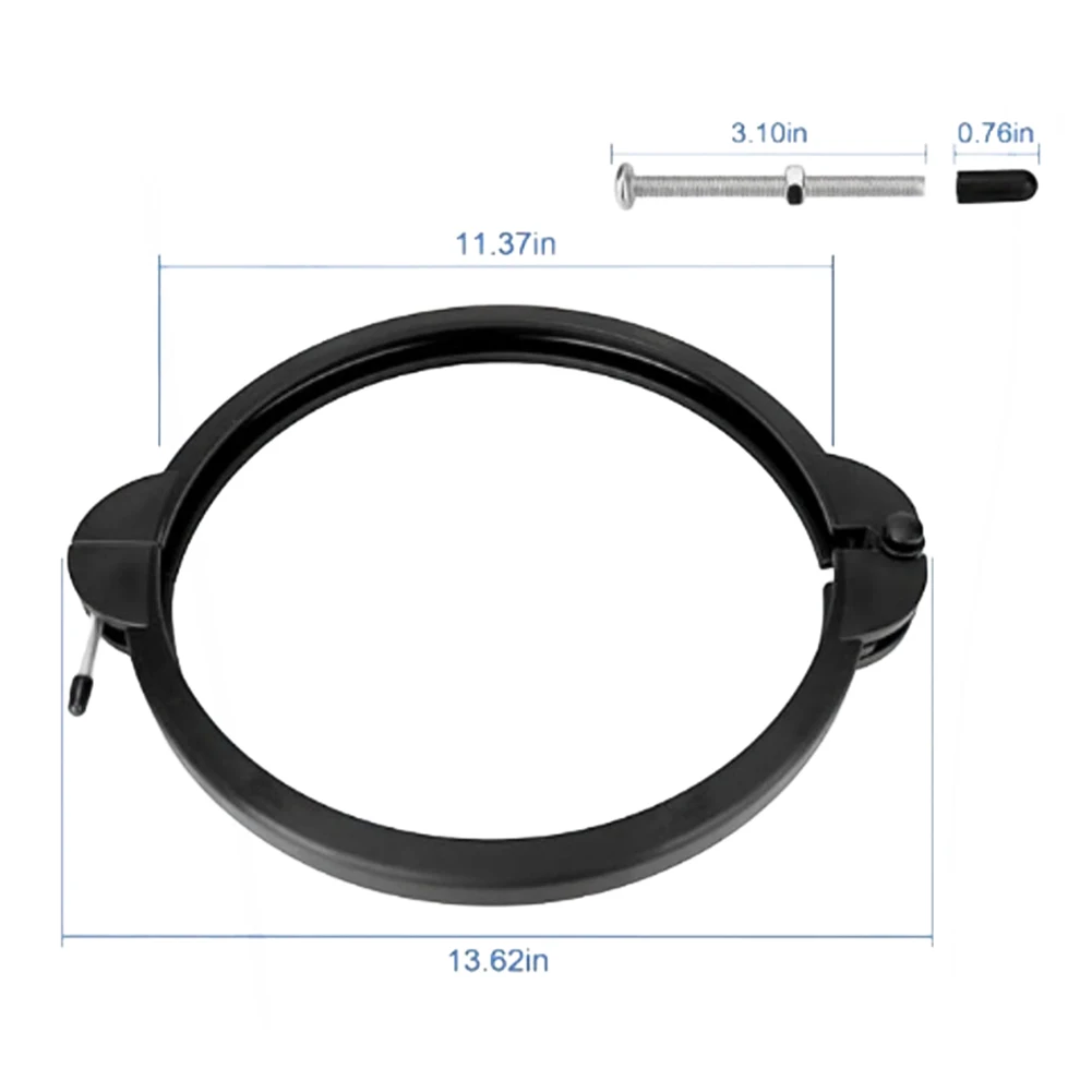 1set SF90110-1 Clamp Collar With O-Ring Stainless Steel Nut Bolt Replacement For Intex 10 Inch Sand Filter Pump Parts