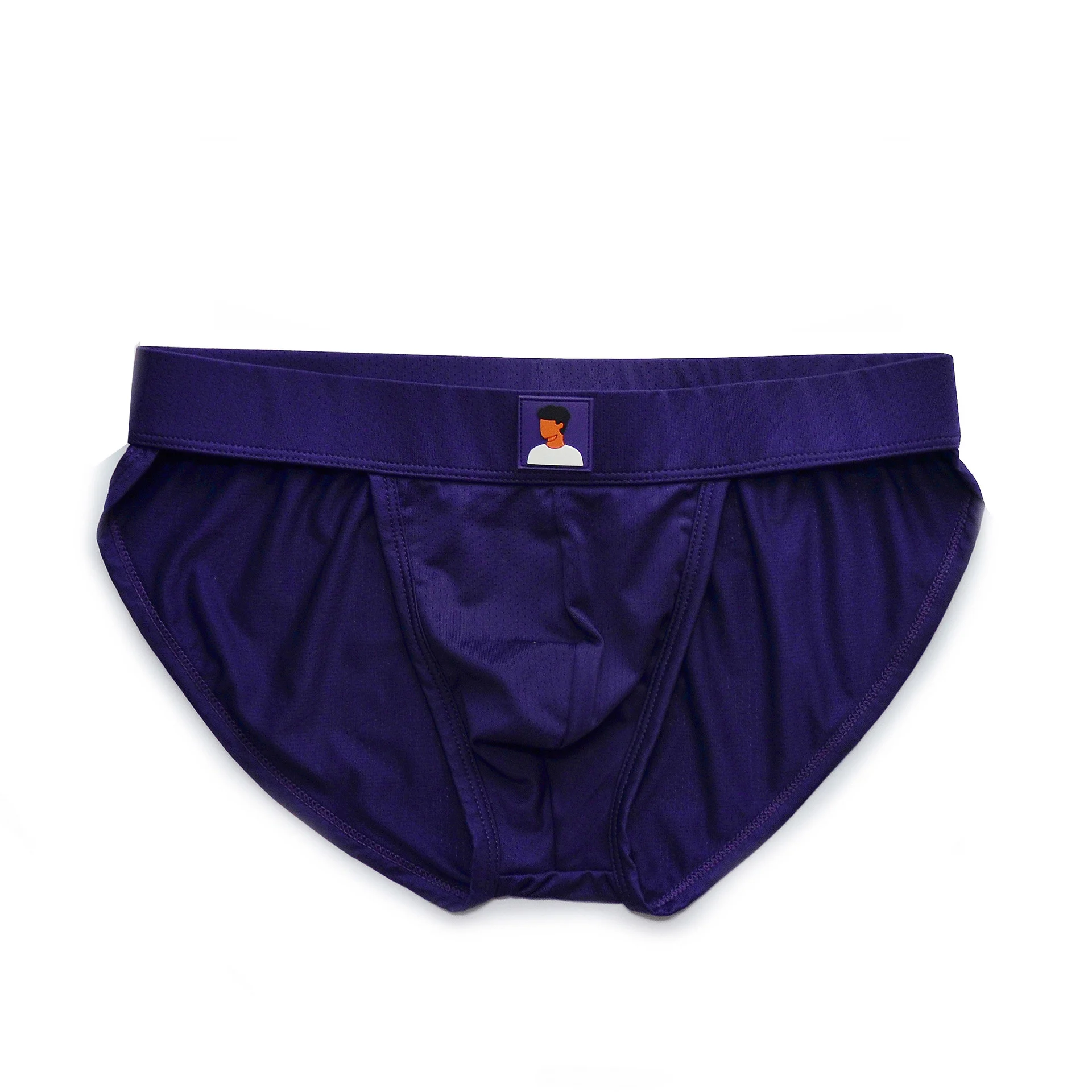 Low Waist Sexy Quick Dry Mesh Transparent Breathable Boys' Sports Briefs Solid Color Simple Stretchy