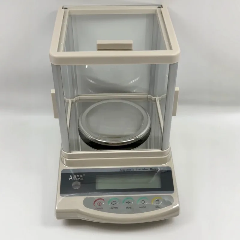 Glass cover electronic scale, precision electronic balance weighing gold, silver, jadeite precious metal scale