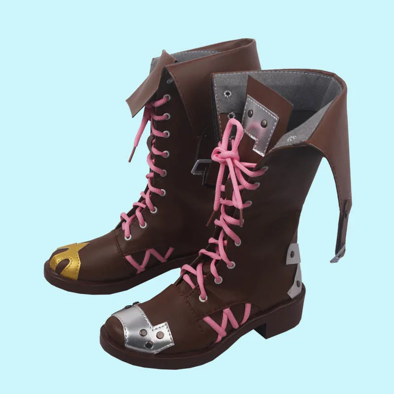 Jeu Jinx Cosplay chaussures bottes hautes talons pour femmes hommes jeu de rôle Halloween carnaval fête accessoires
