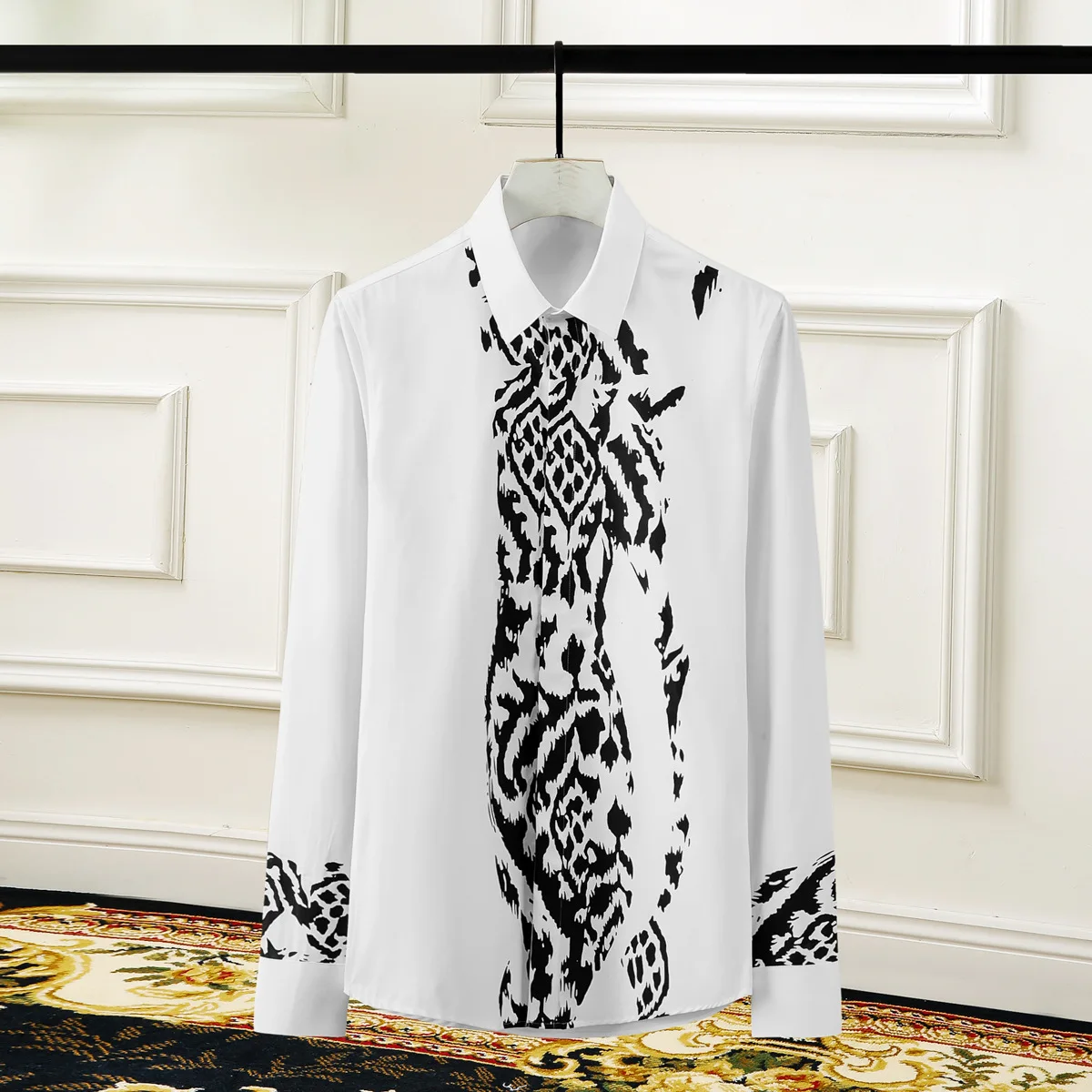 New Chinese style leopard print pattern creative design fashionable trendy brand top