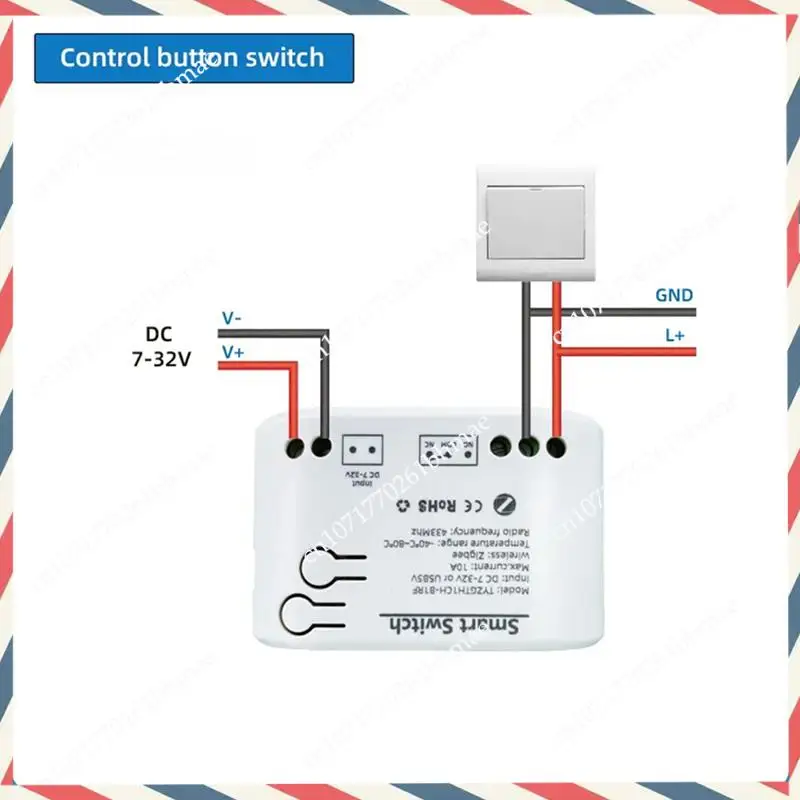 -A21Z 2X Tuya Smart Zigbee Switch With Temperature Sensor Passive Dry Contact Zigbee Relay Work With Home Assistant DC 7-32V