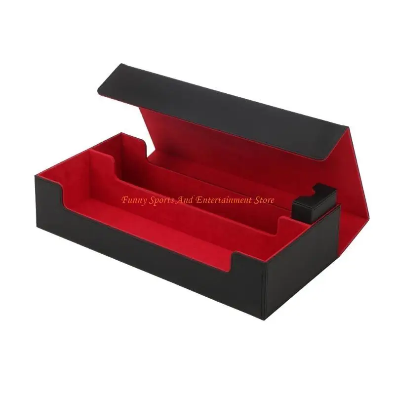 

C4DE PU Leather Deck Game Card Box Cards Protect Case for Playing Cards, Card Storage Box Trading Card Carrying Box