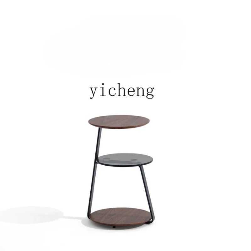 

round Glass Coffee Table Modern Minimalist Creative Living Room Side Table Corner Table