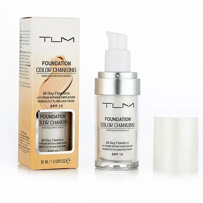 2pcs.TLM 30ml Flawless Color Changing Liquid Foundation Make up Change To Your Skin Tone By Just Blending make up foundation