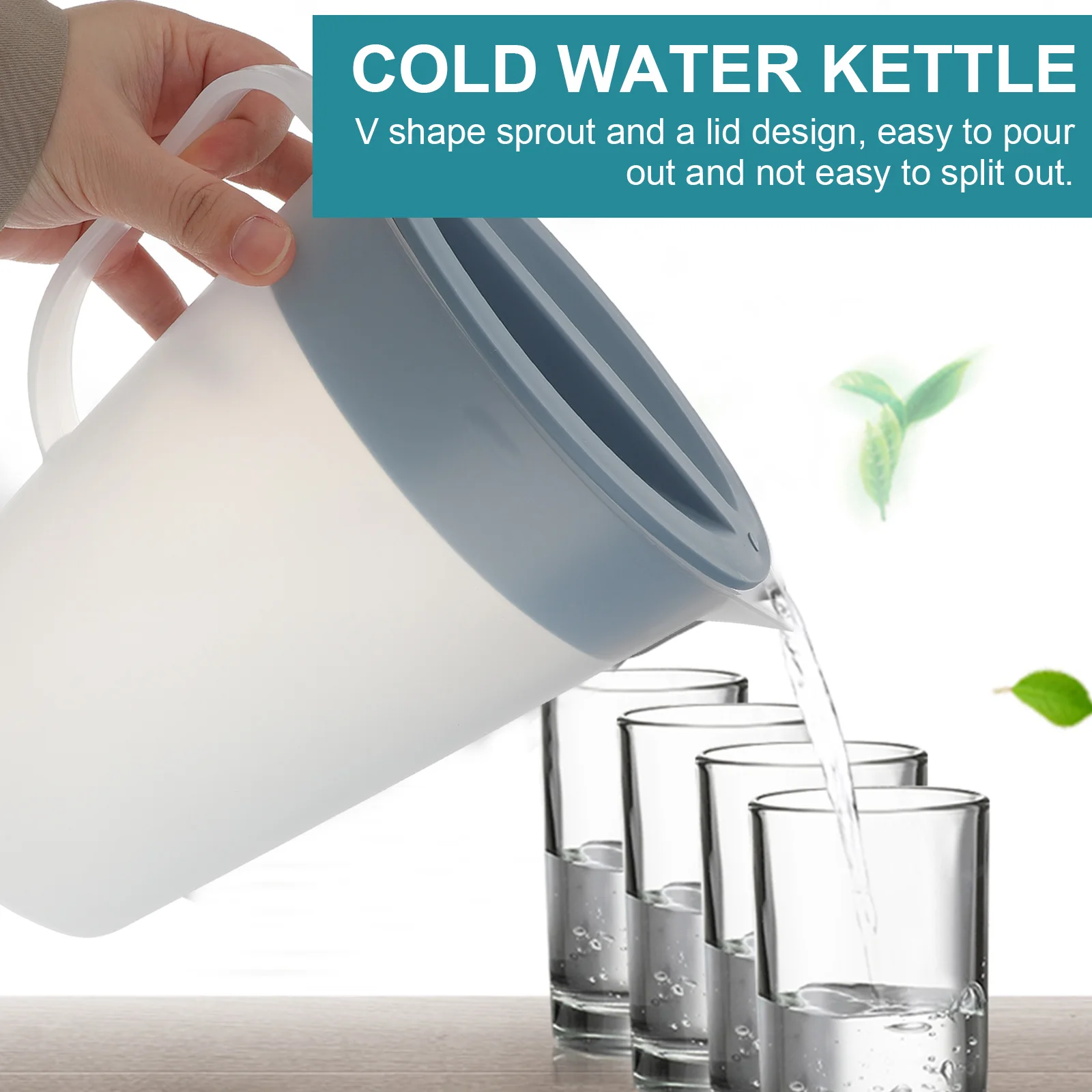 

Cold Water Bottle Straw Pitcher Plastic Tea Kettle with Lid Large Capacity Teapot Drinks