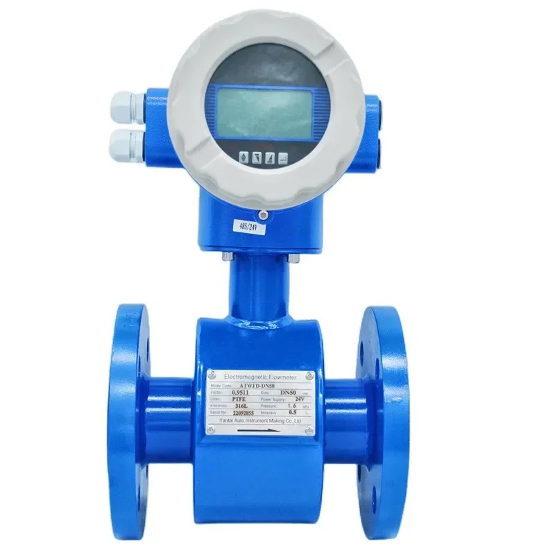 Acid Resistant Digital Water Magnetic Flow Meter Sewage Magnetic Flowmeter Wine Electromagnetic Flow Meter