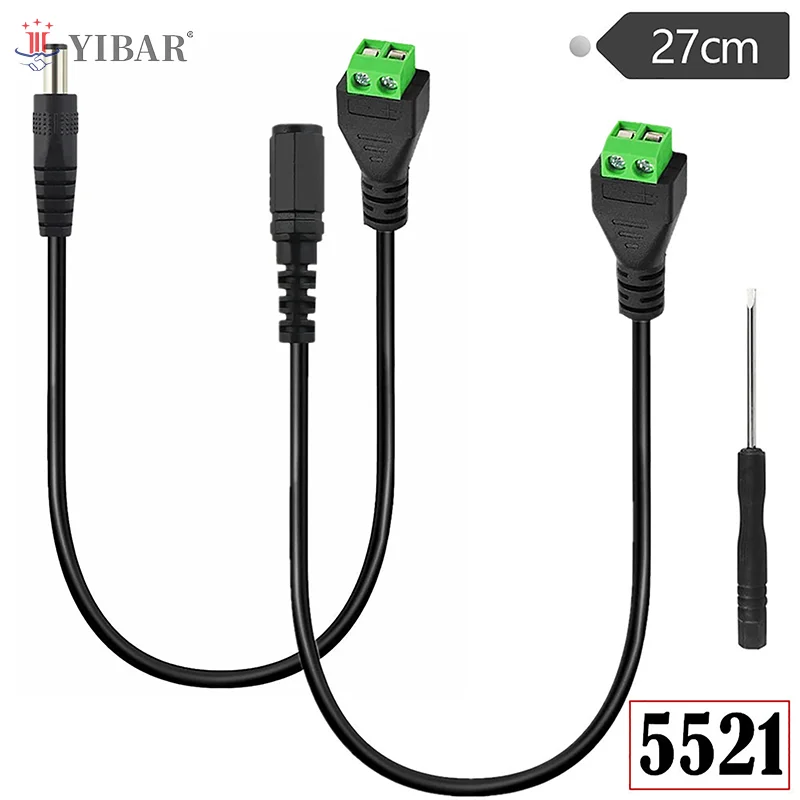 

DC Power Cable 5.5*2.1/5.5*2.5mm/3.5*1.35mm Female Male Connector Jack Plug Connection For LED Strip CCTV Security Camera DVR