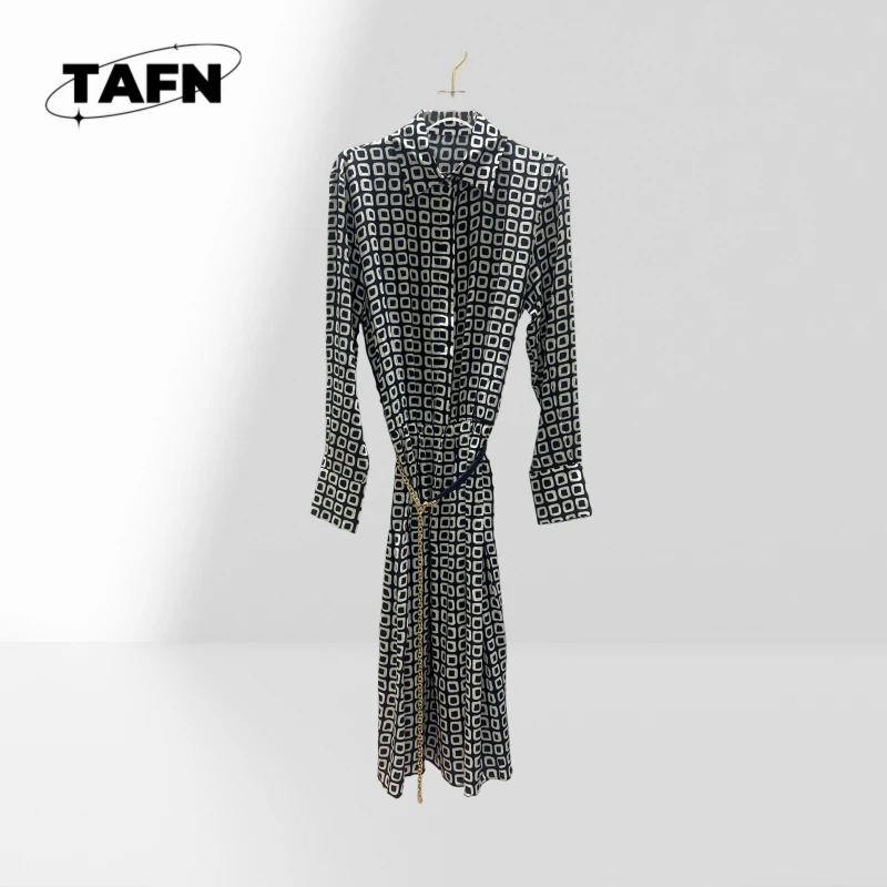 

25 Popular Style High-Grade Cashmere Windproof Casual Women's Long Trench Coat Advanced Texture All-MatchingA25258
