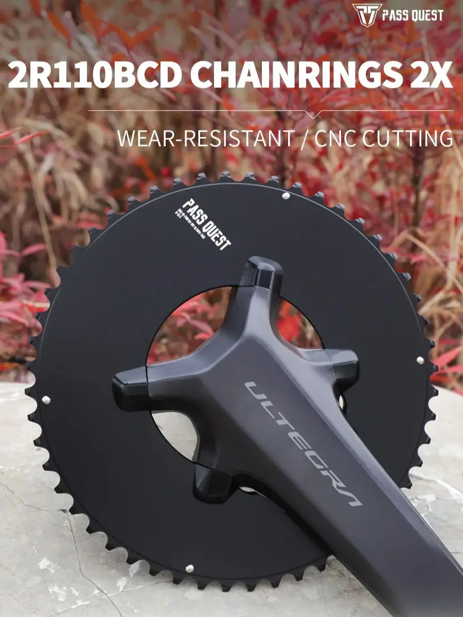 AliExpress PASS QUEST 12 Speed For Shimano 105 R7100 46-33T ULTEGRA R8100 Dura-ace R9200 CRANK 54-40T DUAL DISC  Double Chainrings 110bcd
