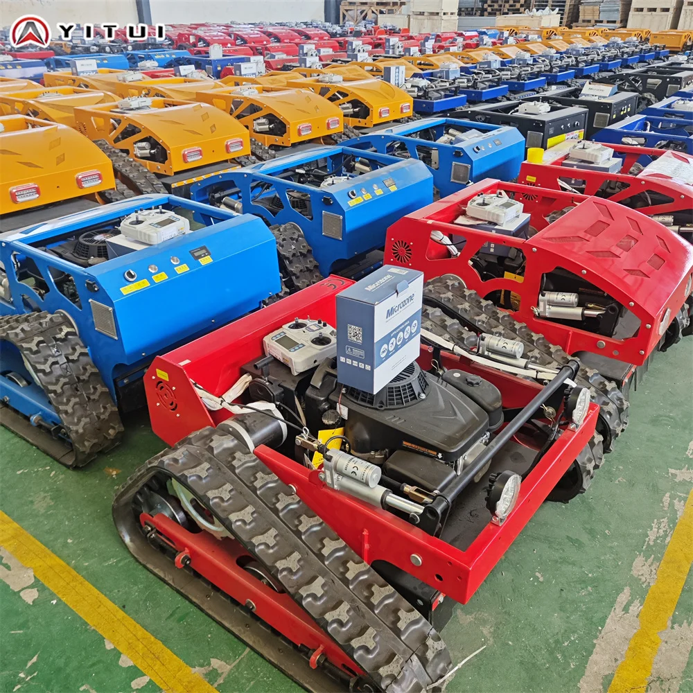 Customized High Quality All Terrain Ce Epa Remote Control Lawn Mower Farm Lawn Crawler Lawn Mower Ultra Long Endurance