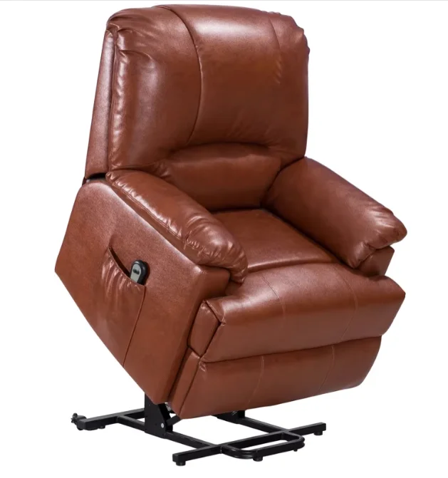 Modern Black Living Room Elderly Manual Power Single Lounge Leather Recliner Swivel Lift Rocking Massage Recliner Sofa Chair