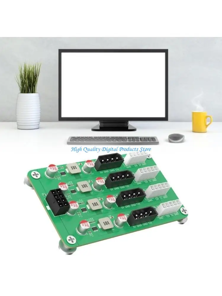 U2JE 다중 포트 ATX 6 8 ~ 8 채널 5V/12V 3A 전압 ATXS PSU의 어댑터 보드