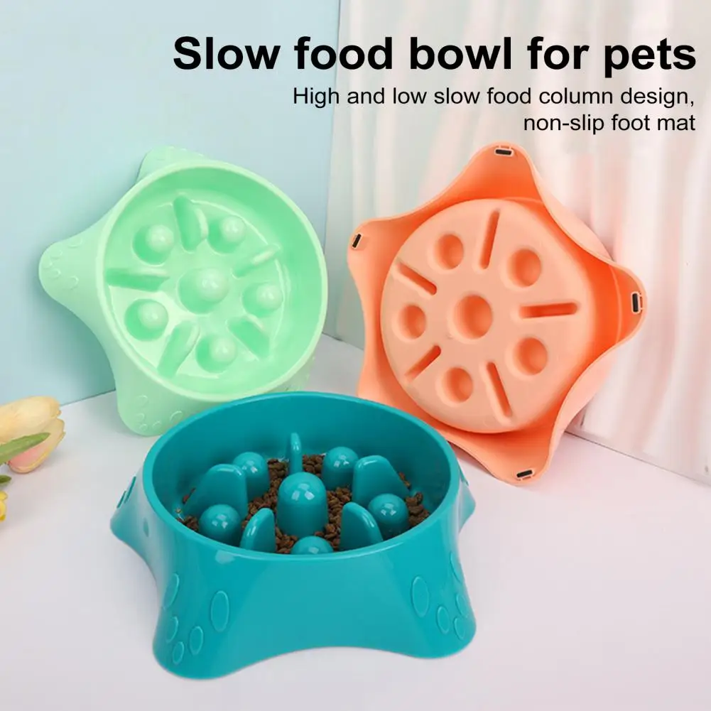 Dog Slow Feeder Bowl Anti-choking Food Bowl for Dogs Slow Eating Dog Feeders Healthy Diet Pet Bowl Feeding Supplies