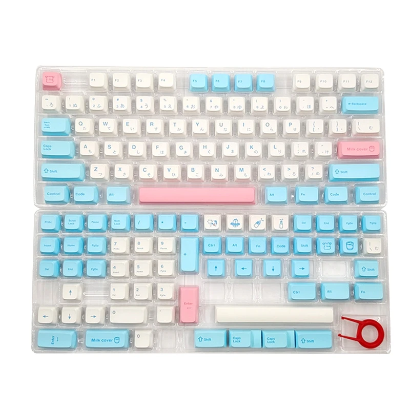 137-Key Milk Cover Keycaps XDA Dye Subbed For MX GK61/64/68/87/98/104/108