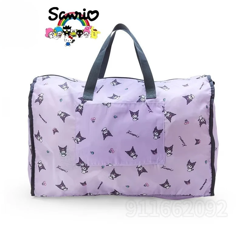 Hello Kittyi New Women's Travel Handbag Luxury Brand Fashion Travel Bag Large Capacity Folding Luggage Bag Cartoon Storage Bag