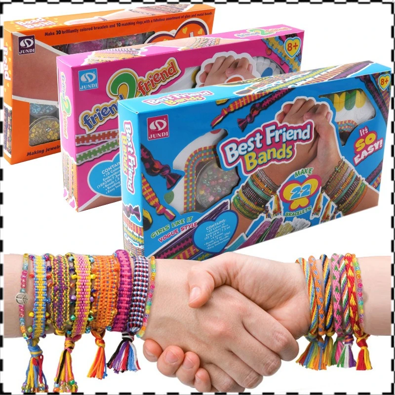 

Girls DIY Bracelet Making Kit Jewellery Making Kit Arts for Kids Friendship Craft Kit for 5-12 Years Old Kid Girls toys gift