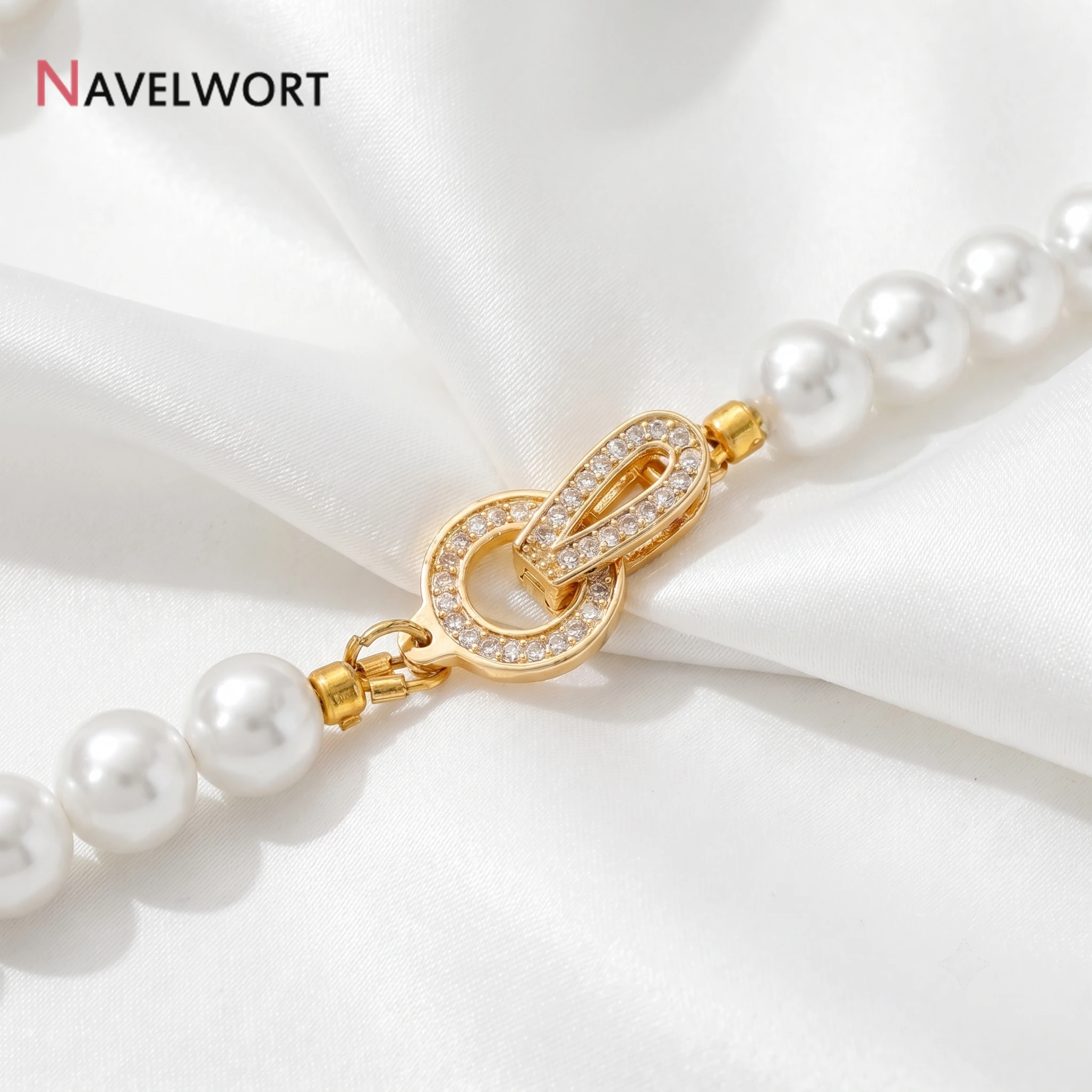 1/2/3Pcs 14K Gold Plated Round  Brass With Zircon Bracelet Clasps Connector Clasps,For DIY Bracelet Necklace Making Accessories