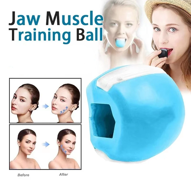 Jawline Trainer Cheek Bone Double Chin Reducer Neck Jaw Exerciser Dewlap Slim Face Training Balls Portable Fitness Equipment