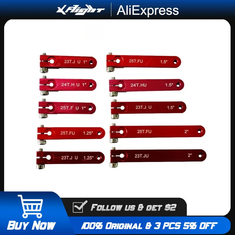 

Алюминиевый сервопривод XFlight с ЧПУ 23T/24T/25T для радиоуправляемых самолетов JR Hitec Futaba, запасная часть из сплава с одним рычагом 1-2 дюйма