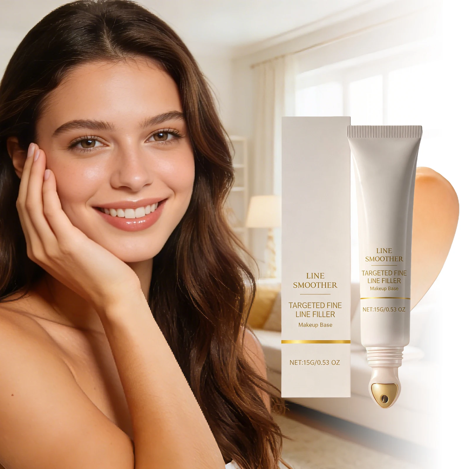 Prebase de Maquillaje con Nicotinamida, Oculta Poros, Controla la Grasa, Ilumina la Piel Opaca, Previene las Quemaduras Solares, Base Natural 3 en 1, Corrector Facial
