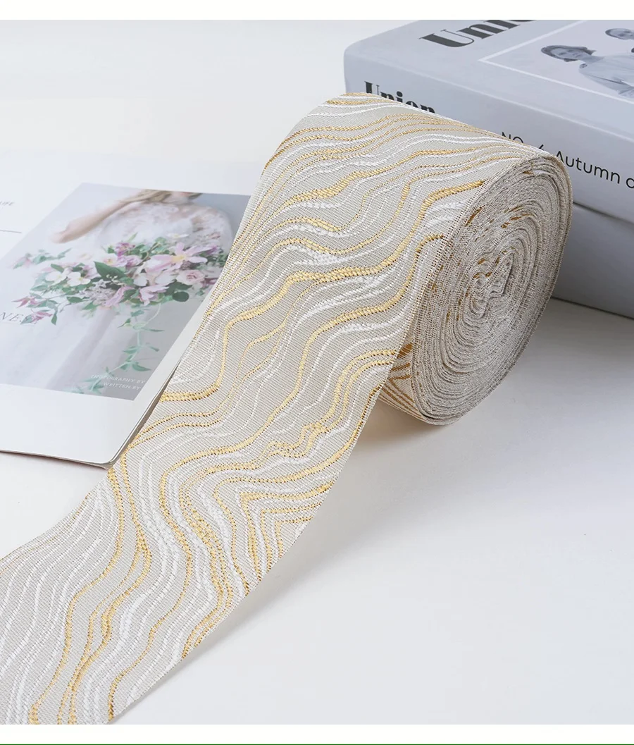 

25 метров тканая жаккардовая лента 8 см швейные ремни для занавесок, дивана, мебели, аксессуары для украшения