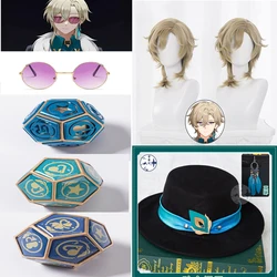 Game Honkai: Star Rail Aventurine Cos Hats  Cosplay Props Accessories Dice Glasses Halloween Aventurine Wigs For Women Men Party