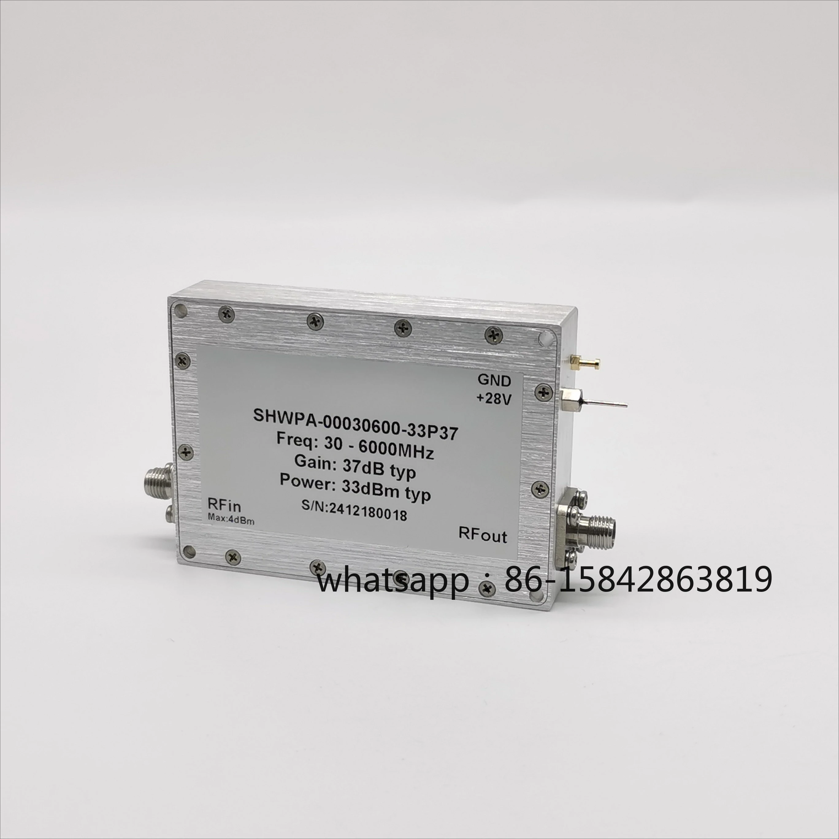 0.03-6GHz RF Power Amplifier PA RF Amplifier Output Power 2W Gain 37dB