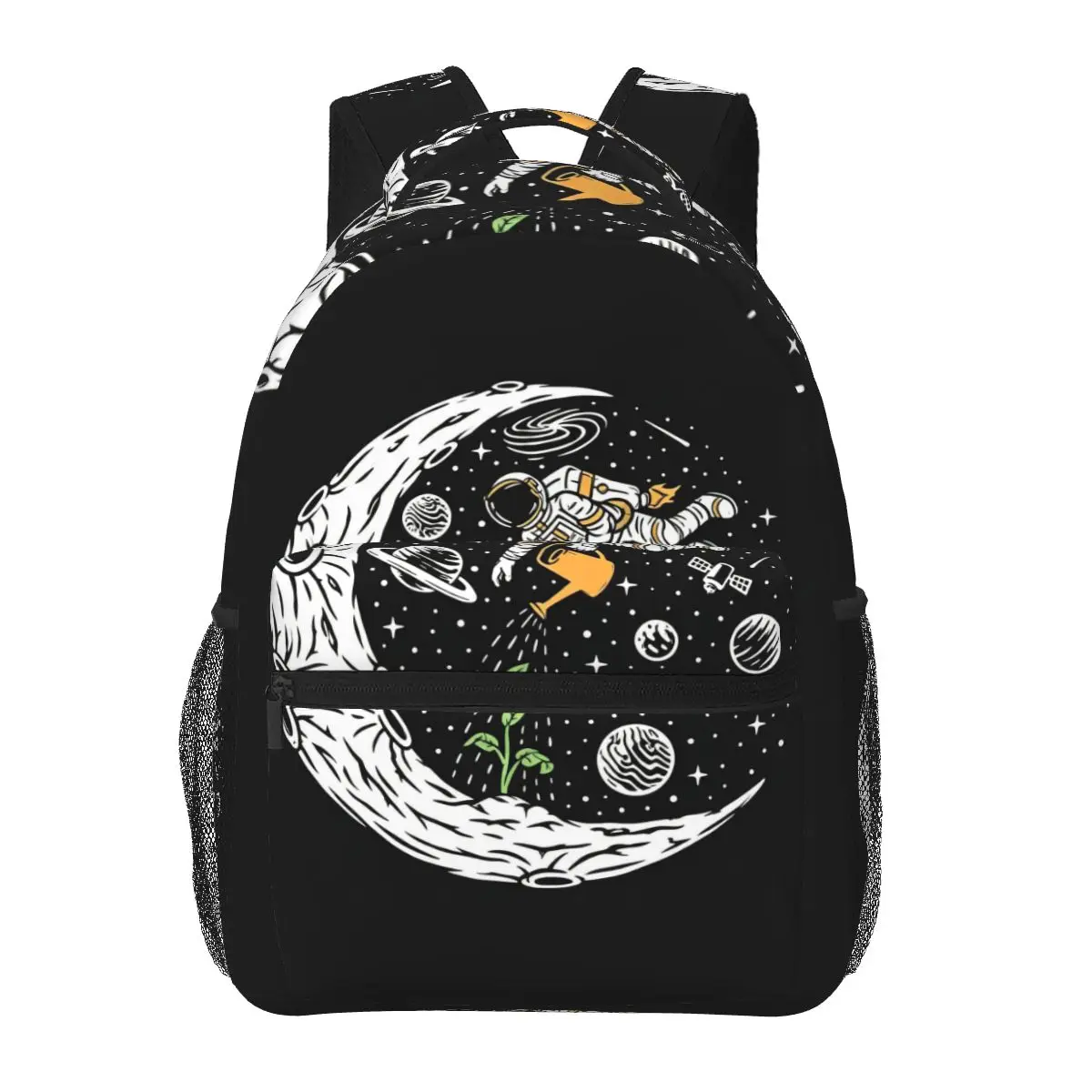 Funny Astronaut Design Print Backpacks Boys Girls Bookbag Students School Bags Cartoon Rucksack Shoulder Bag Large Capacity