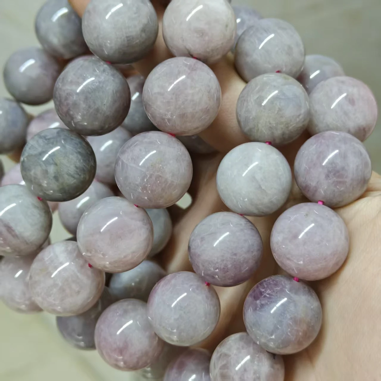 Natürliches AA-Armband aus lila-rosafarbenem Rosenquarz aus der alten Mine Madagaskar, elegant und frisch, perfekt für Mädchen, Perlen-Geschenk, Großhandel – Detail 5
