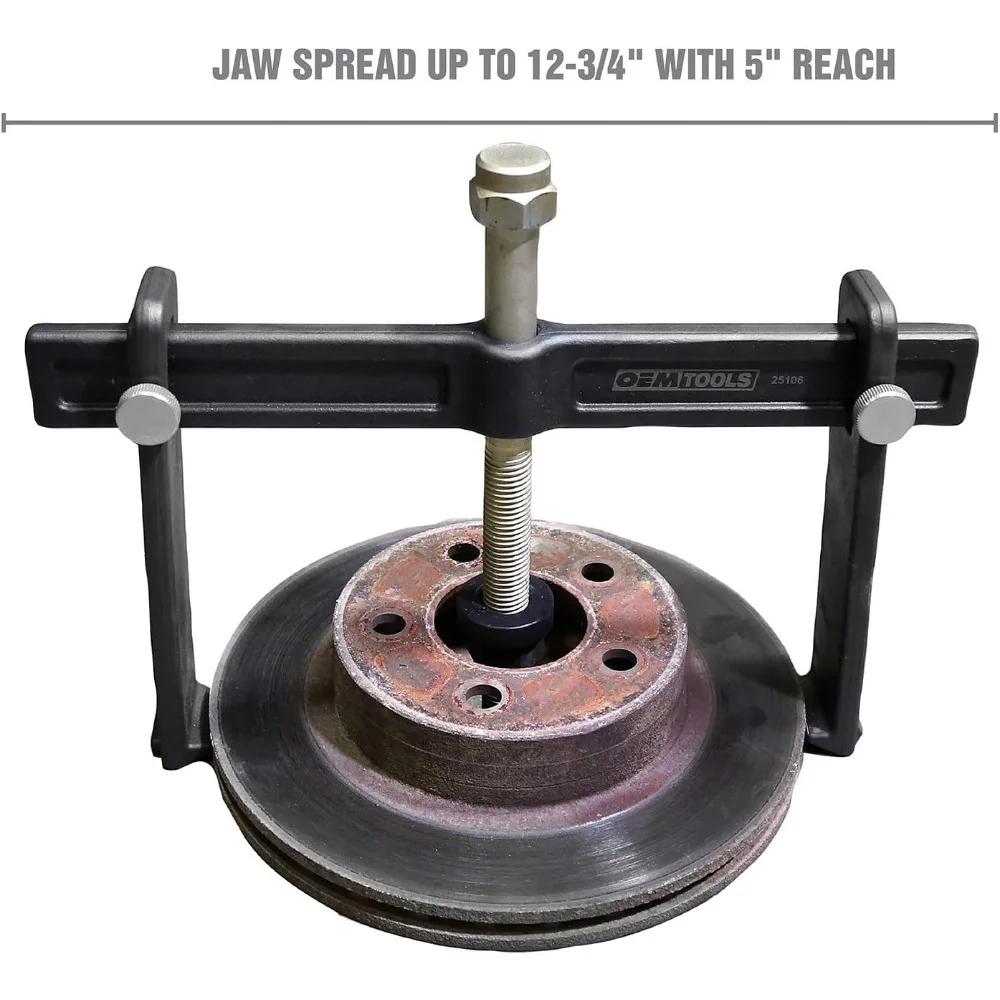 أداة إزالة أسطوانة الفرامل والدوارة من OEMTOOLS 25106، متوافقة مع مفتاح الربط، طاقة سحب 7 ألوان