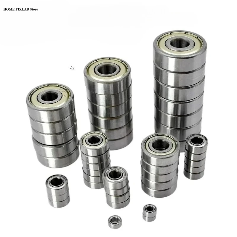 15PCS Deep Groove Ball Bearing Metal Shielded Chrome Steel 5x11x4 8x22x7 10x15x4 Small Bearing for Fishing Reel Skateboard DIY