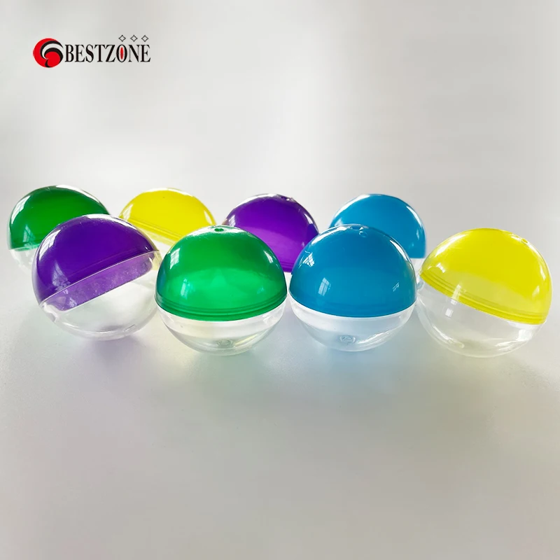 Gashapon para máquinas expendedoras de bolas de goma para niños, lote de 50 unidades de 39MM, 1,53 pulgadas, PP + PS, bola sorpresa vacía, cápsula de juguete de plástico