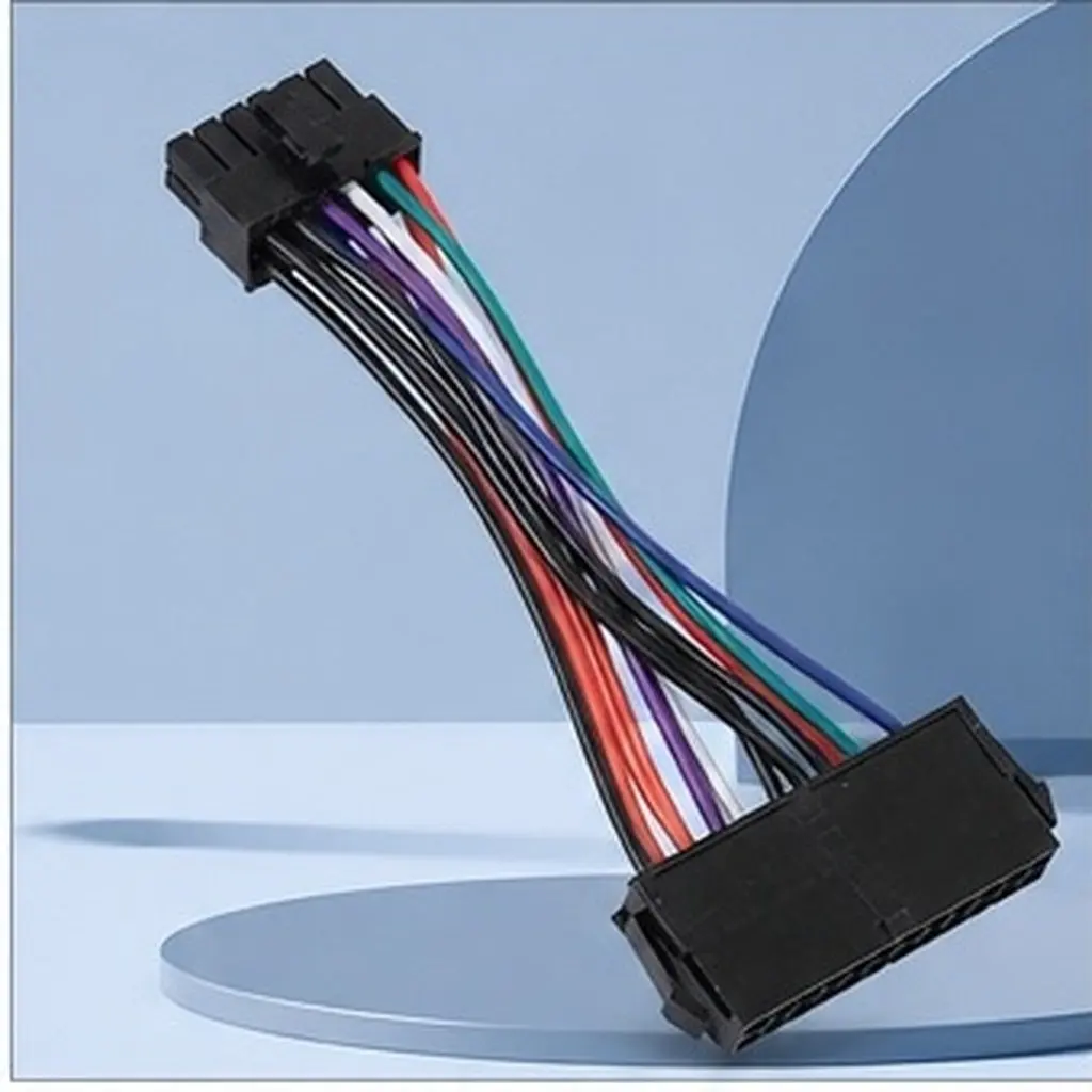 24-Pin Female to 12-Pin Male Atx Power Adapter Cable Heavy Duty Flexible Marine Grade Copper Core for Server Workstation