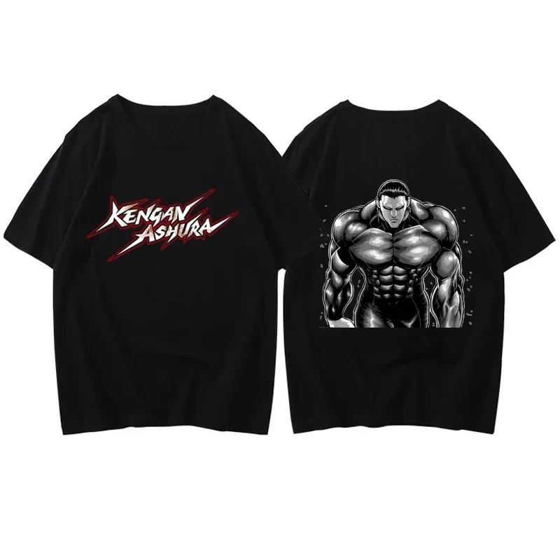 

Boxing Fighter Anime Fans Printed Muscle Men T-shirt Hot Sale Kengan Ashura Ohma Tokita Graphic Otaku Tshirt Fashion Male Tees
