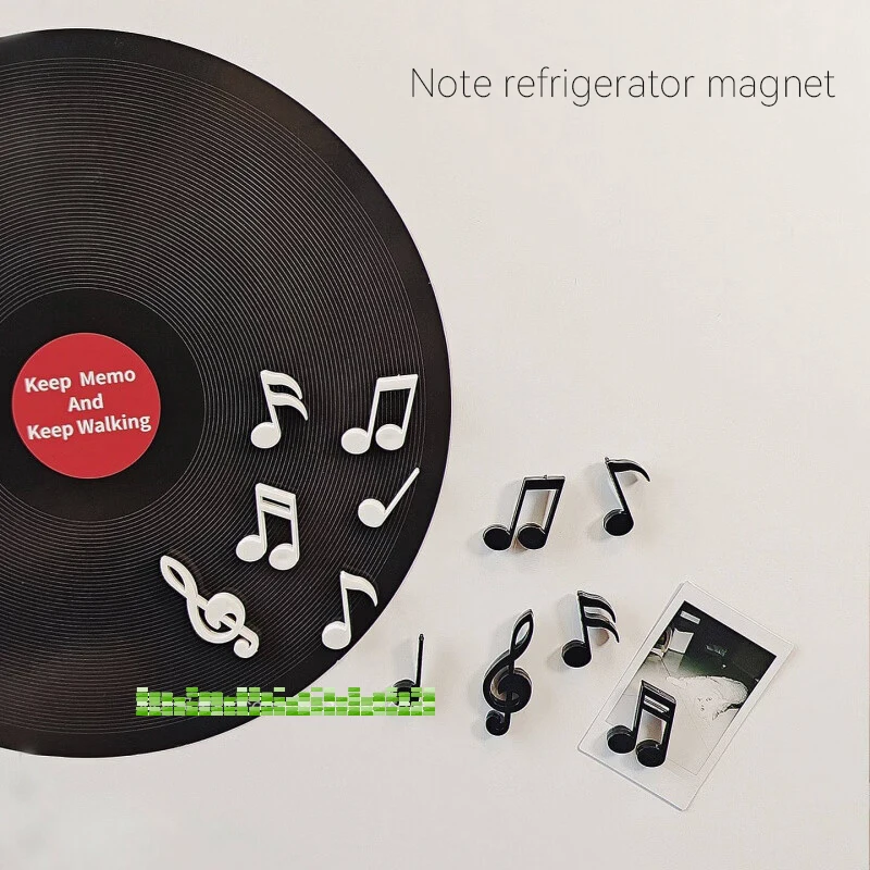 

6Pcs Set Musical Note Fridge Magnet Refrigerator Magnetic Photo Message Sticker Note Stick Office Home Kitchen Decoration Gift