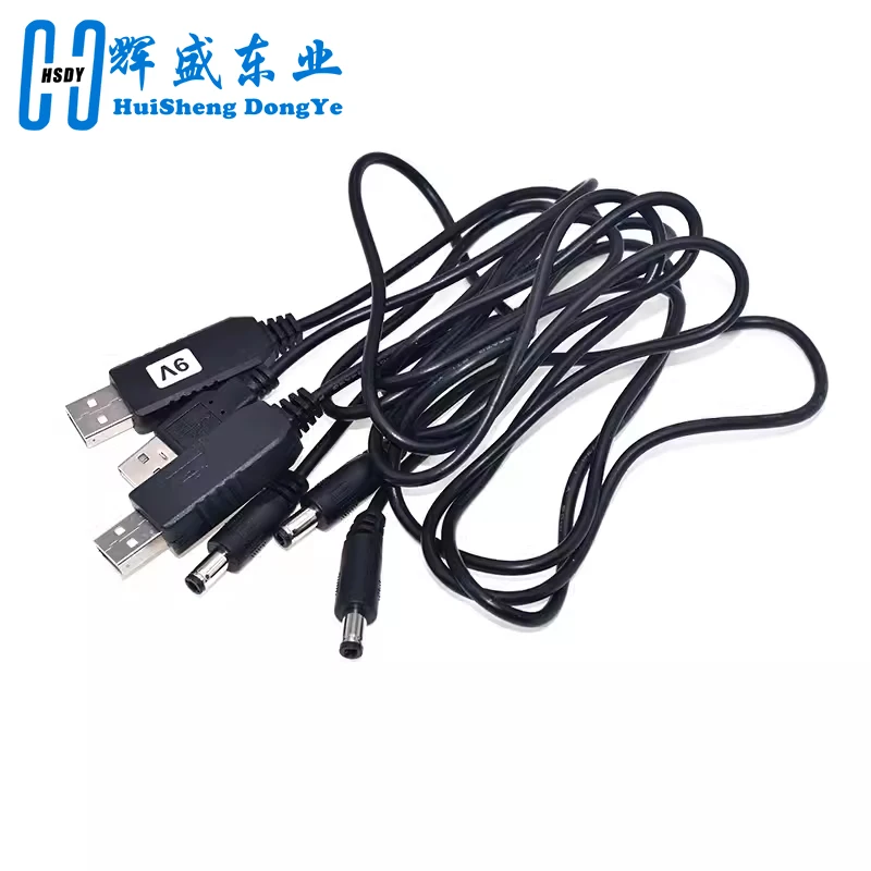 USB Power Boost Line DC 5V to DC 9V / 12V Step UP Module USB Converter Adapter Cable 2.1X5.5MM Plug