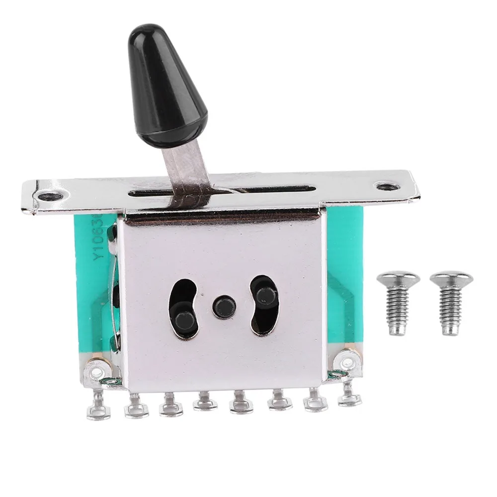 Professional 5-Way Position 5-Way Pickup Selector Switch Metal Silver Electric Guitar Pot Switch Guitar Lever Switch For Guitar