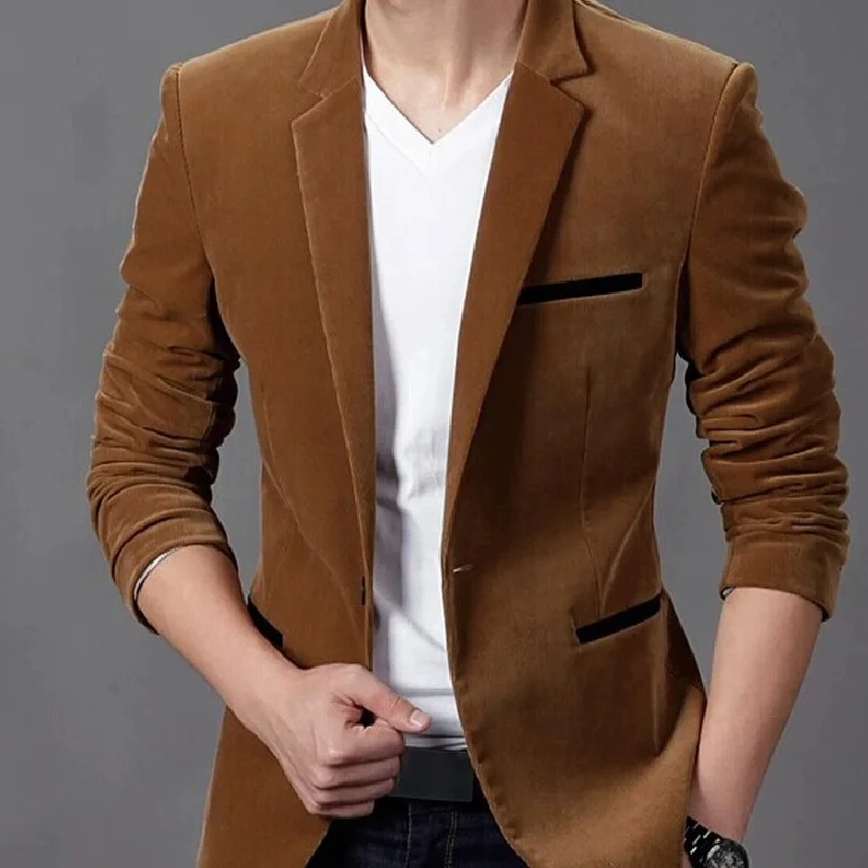 

Blazer: A Fashionable Outdoor Men's Travel Gentleman's Versatile Solid-color Trend Leader for Casual and Breathable Wear. Blazer