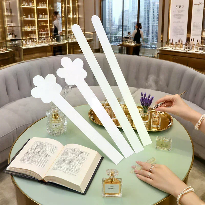 100/500 قطعة شرائط اختبار العطر المتاح الأبيض رائحة ورقة شرائط الورق أوراق اختبار الروائح العطور الزيوت الأساسية #3