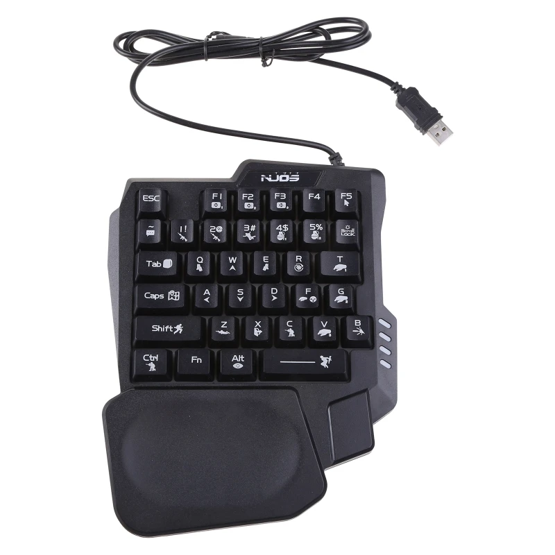 One-handed Keyboard Left-handed Compact Mini Portable Gaming Keypad for Chicken Game PC PS4 Gaming Keyboards 35Keys